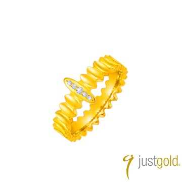 【Just Gold 鎮金店】弦光 黃金戒指