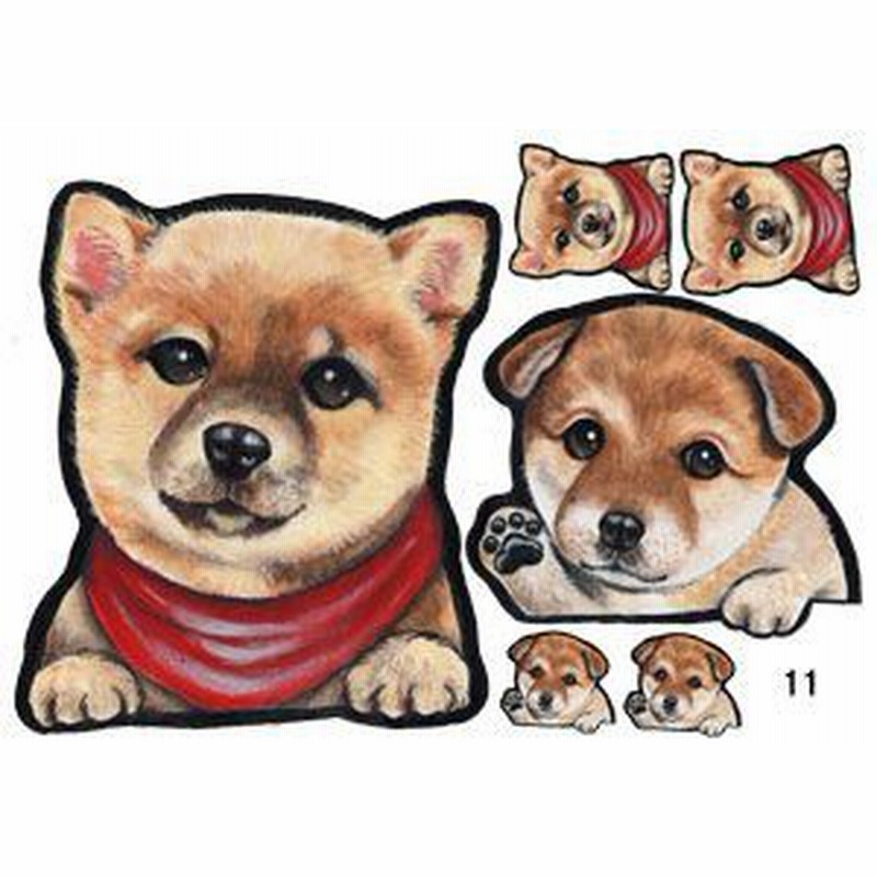 犬 ステッカー 柴犬11 犬 シール ネーム入れ不可 愛犬 雑貨 グッズ ペット 車 犬雑貨 通販 Lineポイント最大1 0 Get Lineショッピング