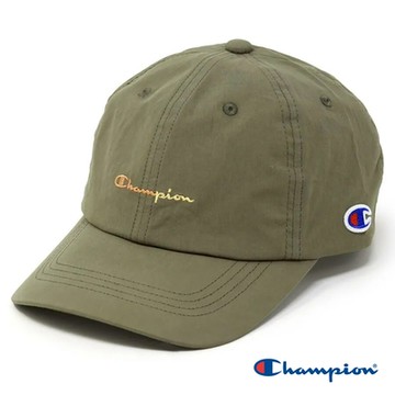 Champion 官方直營-中性款 日系復古 水洗 刺繡棒球帽(軍綠)