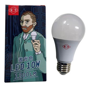 旭光LED燈泡球/10W/ 晝光色/6500K/個