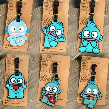 ✨桃園出貨✨三麗鷗卡通可愛醜魚人魚漢頓搞怪掛件行李牌旅行託運登記箱包吊牌