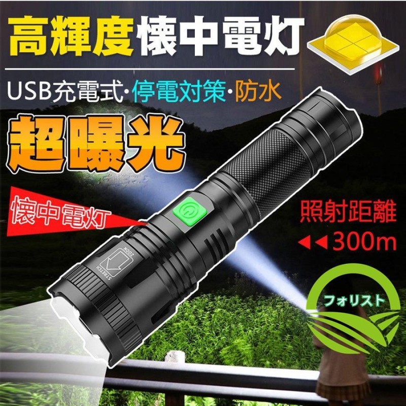 懐中電灯 小型 led 懐中電灯充電式 3種点灯モード ズーム機能 AR-1