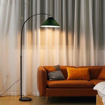 開發票 落地燈 立燈 落地燈客廳臥室床頭百褶燈北歐創意書房沙發鋼琴立式麻將釣魚臺燈-快速出貨