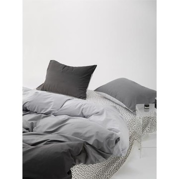 漸變色純棉全棉被套單件簡約男生黑色150*200*230cm雙人被罩+枕套