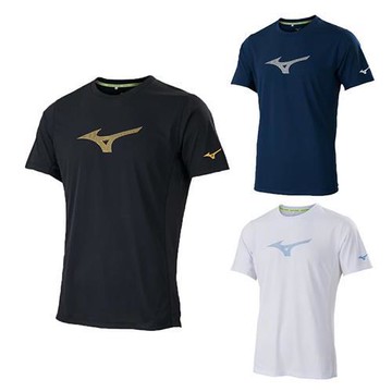 Mizuno 美津濃 短袖上衣 男裝 Logo 黑/藍/白【運動世界】J2TAB50209/J2TAB50212/J2TAB50201