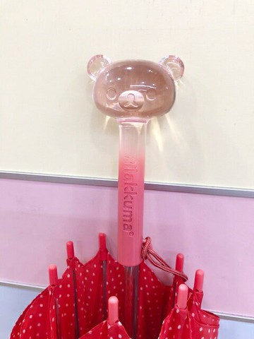 【震撼精品百貨】Rilakkuma San-X 拉拉熊懶懶熊 拉拉熊 RILAKKUMA雨晴兼用直立傘-紅(55CM)#54700 震撼日式精品百貨