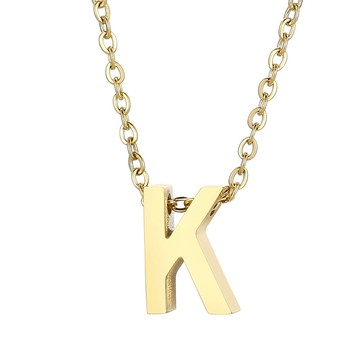 台灣客製化鏈長項鍊 純鋼字母K金色鎖骨項鏈－DUSHA ACCESSORY 杜莎飾品