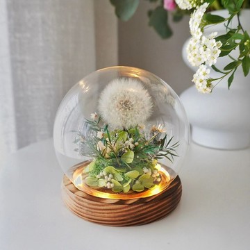 臺灣/ 現🌸手工 DIY  手作 永生花 扭扭棒永生花蒲公英玻璃罩diy材料包擺件生日禮物送閨蜜老師沙龍母節