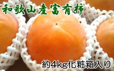 ［厳選・産直］和歌山産の富有柿約4kg（化粧箱入り）（2L～4Lサイズ）★2023年10月下旬頃より順次発送