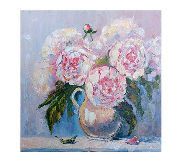 牡丹油畫花  油畫 原創藝術 厚塗花