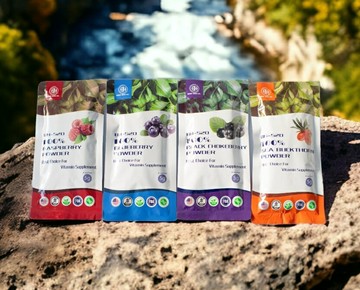 アメリカ製BH-520防災5年保存期限、100%天然ベリーをフリーズドライして作られています（無添加・無着色）シーバックソーン、ブルーベリー、アロニア、ラズベリー【直送日本】