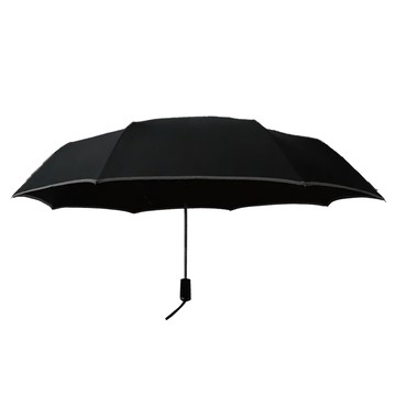 雨之情 快乾反光安全防回彈自動傘 加大傘面 堅韌傘骨 反光條 1支  黑色