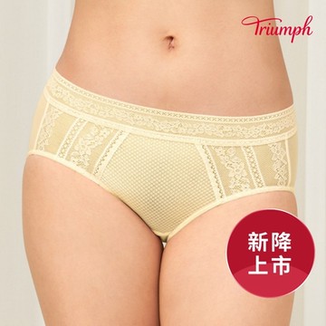 黛安芬-幸運水感動系列 中腰平口內褲 M-EL 黃