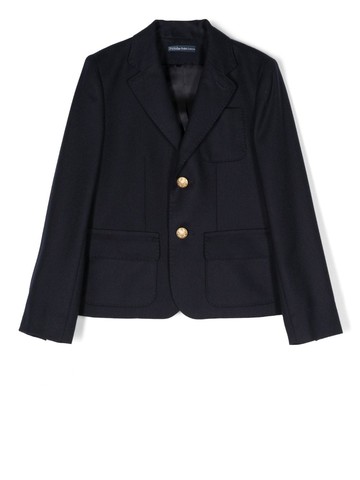 Ralph Lauren Kids - wool single-breasted blazer - kids - Wool/Viscose - 6X - Blue