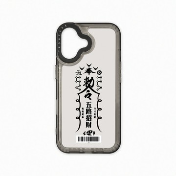 iPhone 16  殼 TRON IPhone 16 黑色招財符咒  載具 太空殼 透黑款 手機殼
