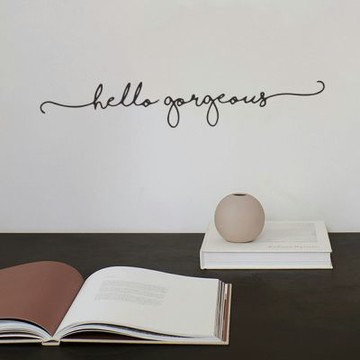 【MR.ZAKKA】創意萬用裝飾貼紙-標示系列 HELLO GORGEOUS 居家布置 DIY可移式壁貼 無痕壁貼 牆貼