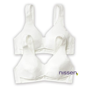 Nissen 棉混U背運動內衣 二件組 無鋼圈設計