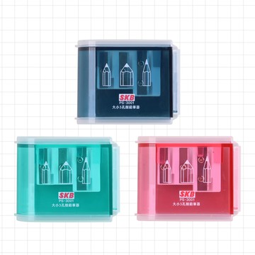 SKB PS-3001 三孔削鉛筆器  可削大三角鉛筆 削筆器 削鉛筆 好愛買