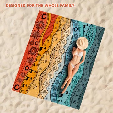 跨境JIT戶外防水印花沙灘墊野餐墊防潮墊露營專用