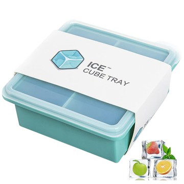 AHOYE 食品級矽膠副食品分裝盒 4格 (製冰盒 寶寶餐具 矽膠保鮮盒)