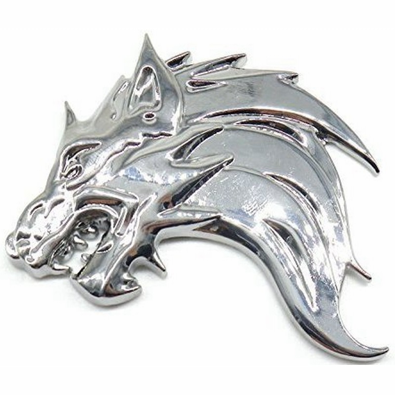 オオカミ 狼 ウルフ 車 3d エンブレム ステッカー 金属製 左 右 簡単 貼り付け 両面 テープ 付き シルバー 左向き 通販 Lineポイント最大0 5 Get Lineショッピング