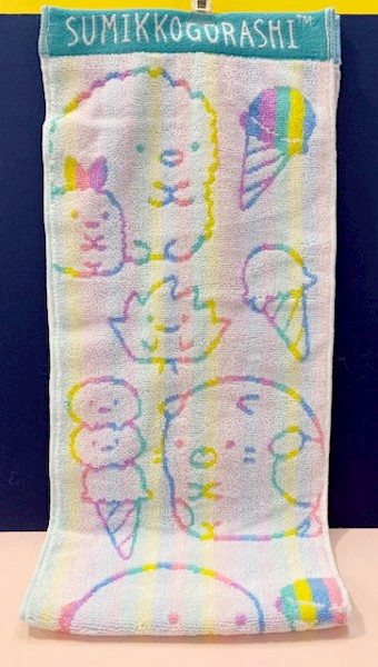 【震撼精品百貨】角落生物 Sumikko Gurashi~SAN-X 運動長毛巾/方巾-彩色#70855