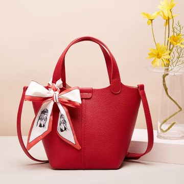 包包2025新款潮小眾新娘結婚包包女菜籃子婚包單肩斜挎手提水桶包