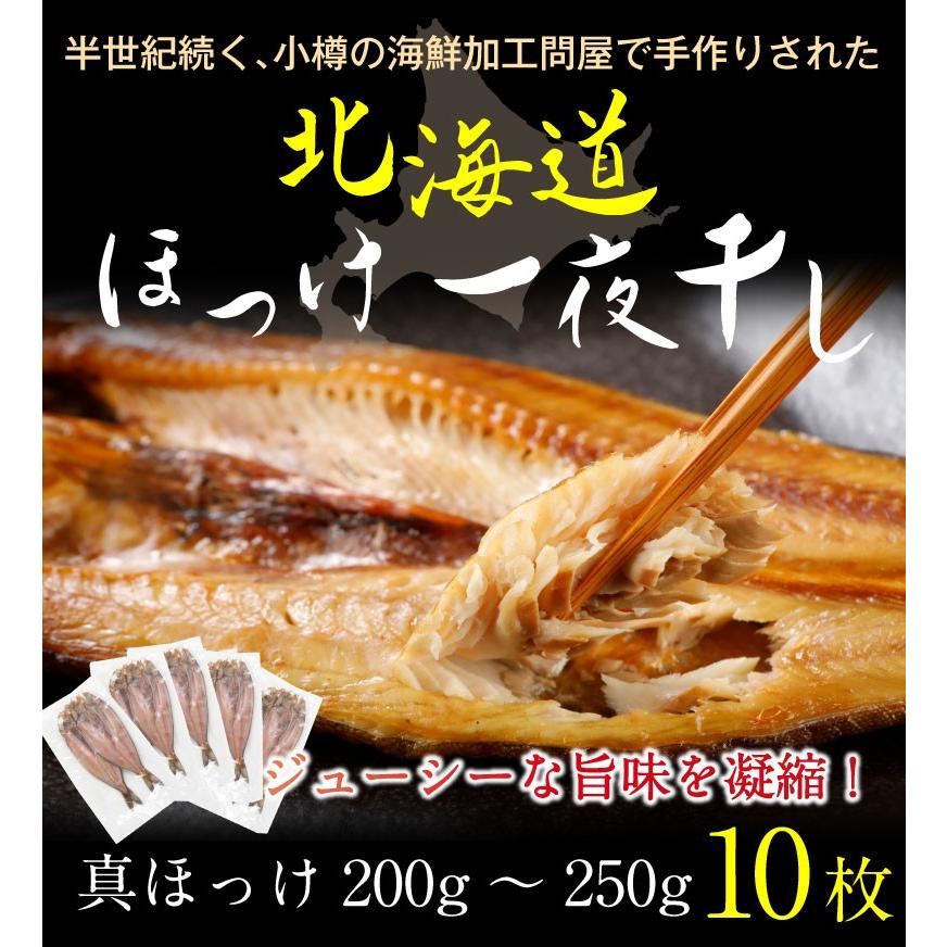 ほっけ一夜干し 北海道産 真ほっけ 10枚 送料無料 産地直送 ギフト ご贈答 Y凍