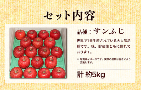 ふじむら農園の盛岡りんご『サンふじ』約5kg（ご家庭用）