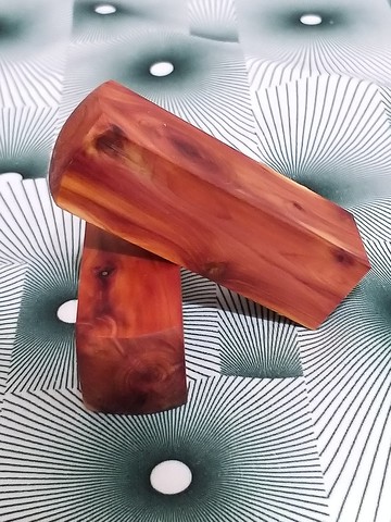 台灣龍柏8分印章 閃花 8*2.4cm正方