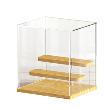 高質感展示架三層木架 公仔展示盒 公仔收納盒 階梯式展示架 壓克力展示台 客製化禮品專家6077