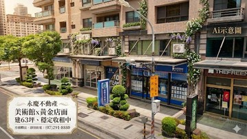 美術館x黃金店面｜高級品牌進駐收租中｜高雄市鼓山區美術東四路