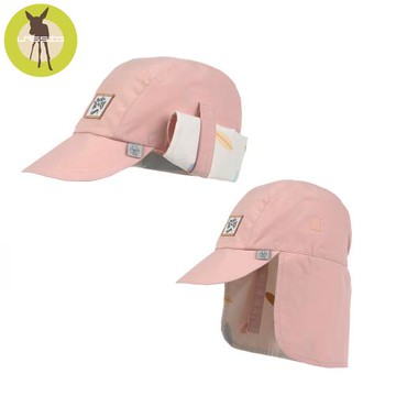 德國LASSIG-幼童抗UV防曬遮頸帽-輕裸粉(適合3-6Y)