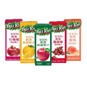 速出免運 樹頂TREE TOP 100%綜合果汁5口味任選 200ml 鋁箔包