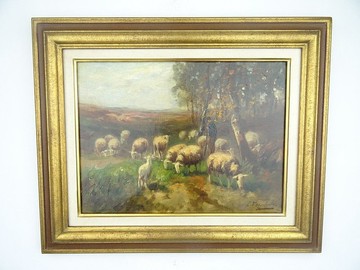 荷蘭古董油畫 C. Verschuur – 原創風景畫作（畫布）