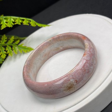 粉紫珊瑚玉手鐲 57MM 高瓷玉化檸檬片 辟邪招財 提升整體氣場運勢