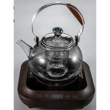 容山堂玻璃蒸煮茶壺耐熱燒水壺家用電陶爐茶爐上水器泡茶壺套裝