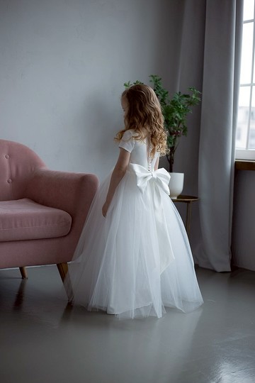 用於婚禮 生日 音樂會和其他慶祝活動的緞面花童禮服