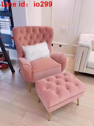 美式單人位沙發輕奢客廳陽臺網紅老虎椅女王椅高靠背沙發椅舒適款