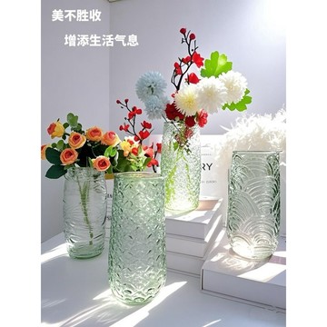 臺灣/✨花瓶 玻璃花瓶創意花瓶玻璃透明水養客廳擺件鮮花插花瓶北歐簡約富貴竹乾花花瓶