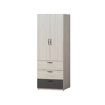 ASSARI-白雲木單吊三抽衣櫃(寬79x深56x高197cm)衣櫃