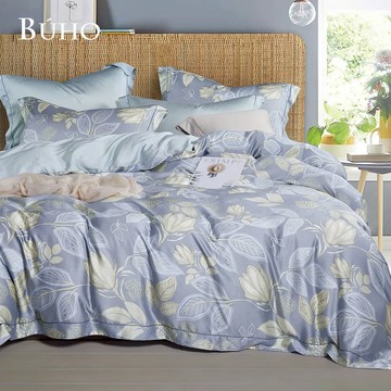 300織100%TENCEL純天絲™七件式兩用被床罩組-雙人 - 甜蜜一叶