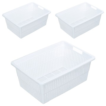 KEYWAY 聯府 名廚深型籃  3個  白色  中