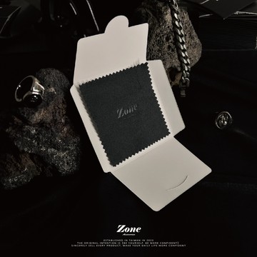 Zone MADE |『現貨』純黑燙印拭銀布 黑色系 黑色選物 純黑 / 飾品布 / 飾品保養