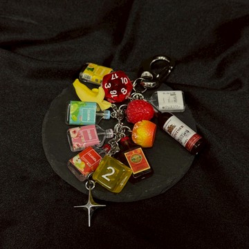 ☆LimeLight☆ 十字星 酒瓶 水果 短褲鍊 腰鍊 褲鍊 鑰匙圈 層次搭配 褲頭吊飾 鑰匙扣 INS 包包吊飾