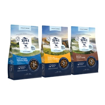 ZiwiPeak 微蒸狗飼料 1.5kg 乾式熟成 口味任選 (狗飼料 鮮肉糧 乾式熟成 高含肉量 低碳水 全齡狗)