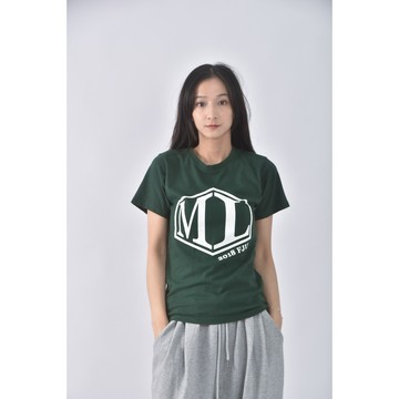 (S) 印花綠色短袖上衣二手衣