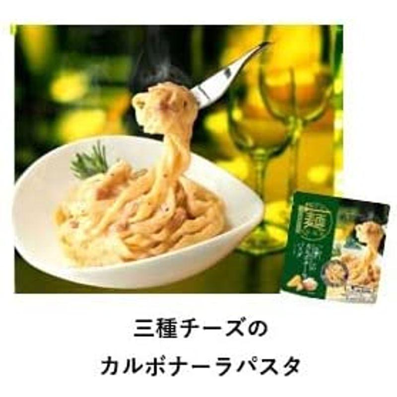 レンジで温めるだけ麺とソース一体型の進化系レトルト麺［麺QUICK］ボロネーゼ・海老クリーム・カルボナーラのパスタ3種?2 6食セット (3