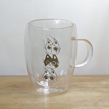 【雙層把手玻璃杯】 帶走你/妳的不快樂