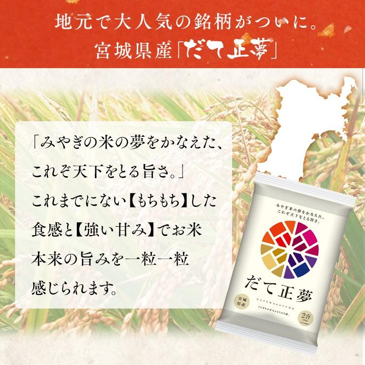 だて正夢 300g 米 300g 白米 送料無料 お米 ご飯 宮城県産 2合パック 一等米100％ ごはん ブランド米 アイリスオーヤマ 令和4年度産